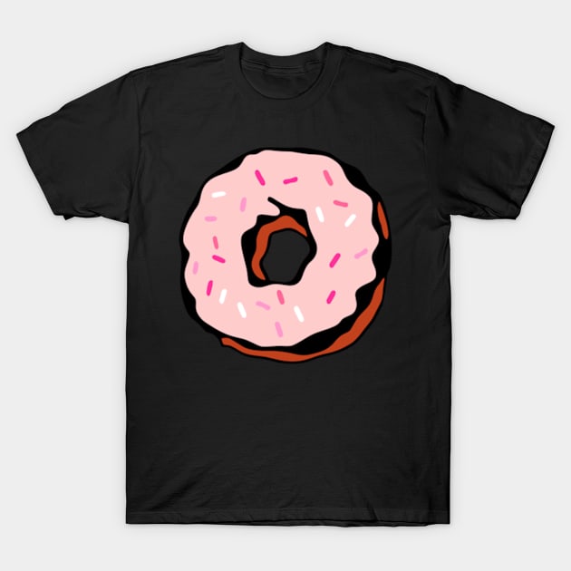 Pink Donut Pop Art T-Shirt by ArtFactoryAI